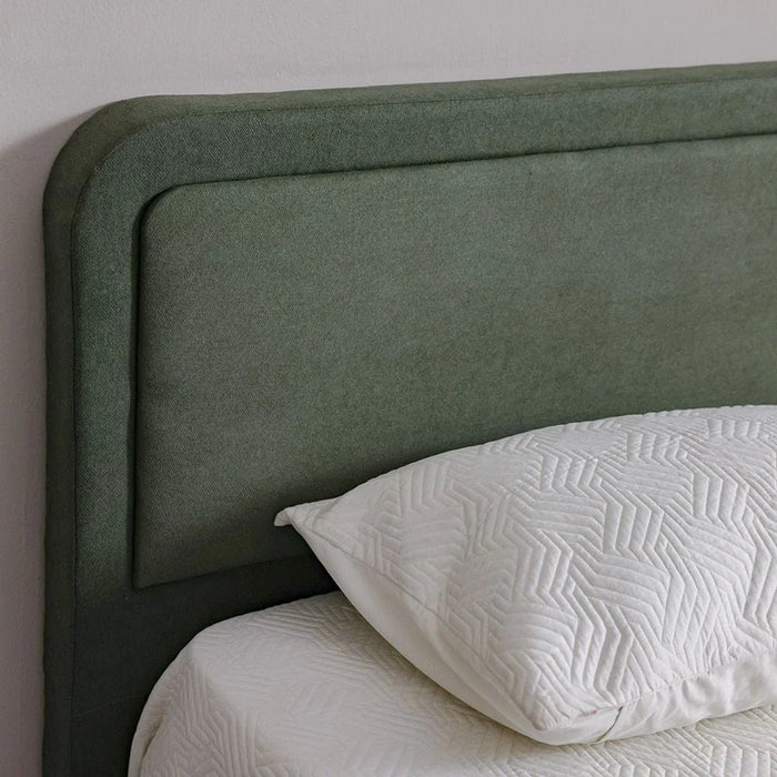 Olive 120x200 Upholstered Single Bed - Olive Green - With 2-Year Warranty