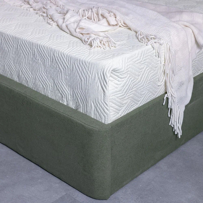 Olive 120x200 Upholstered Single Bed - Olive Green - With 2-Year Warranty