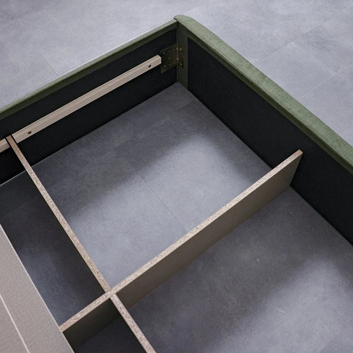 Olive 120x200 Upholstered Single Bed - Olive Green - With 2-Year Warranty