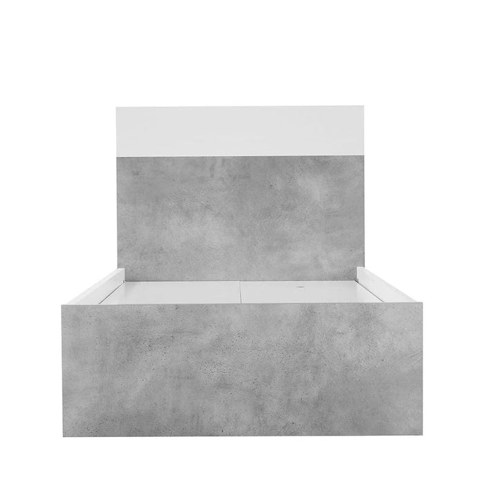New Allano 90 X 190 Single Bed - Cement /White