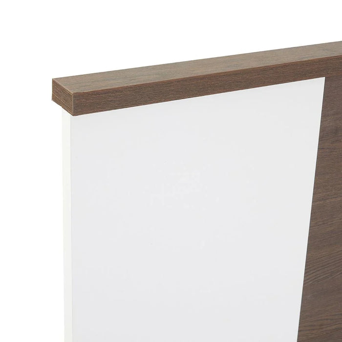 Thomas 90x190 Single Bed - White/Walnut - With 2-Year Warranty