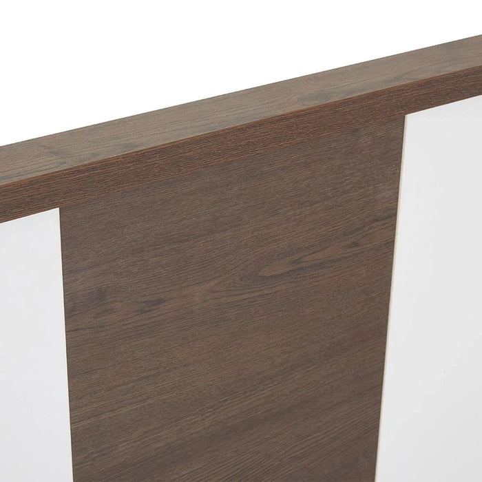 Thomas 90x190 Single Bed - White/Walnut - With 2-Year Warranty
