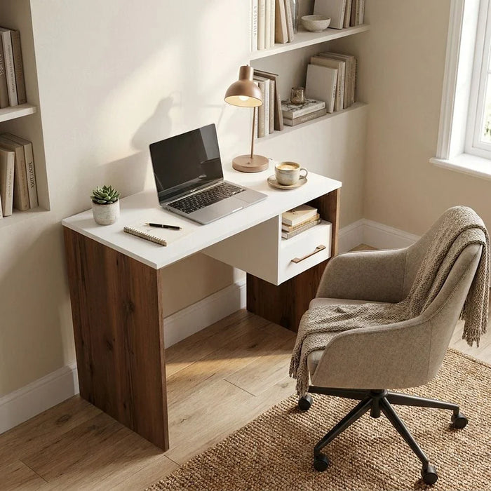 Gordion Study Desk- Light Cream