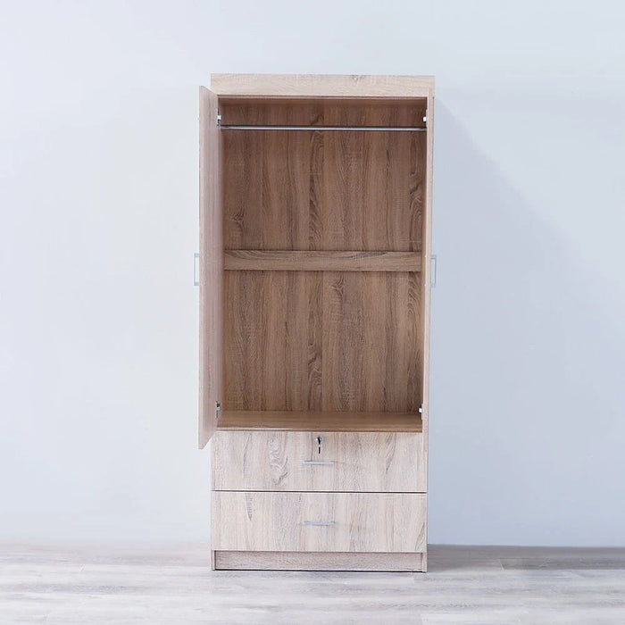Sante 2 Door + 2 Drawer Wardrobe-Sonoma Oak