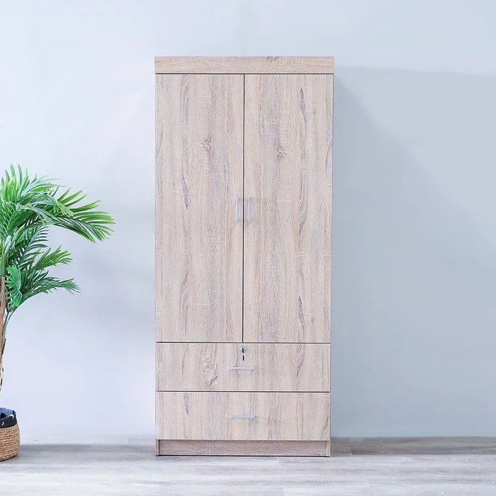 Sante 2 Door + 2 Drawer Wardrobe-Sonoma Oak