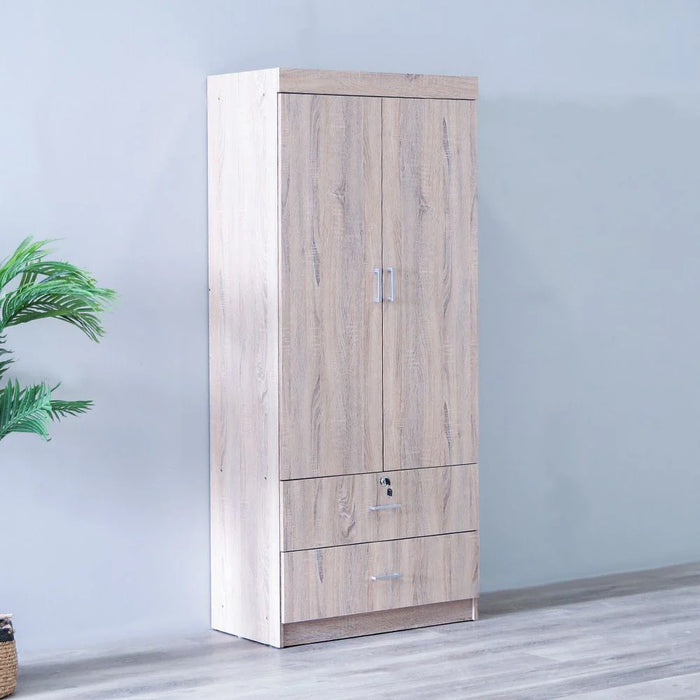 Sante 2 Door + 2 Drawer Wardrobe-Sonoma Oak
