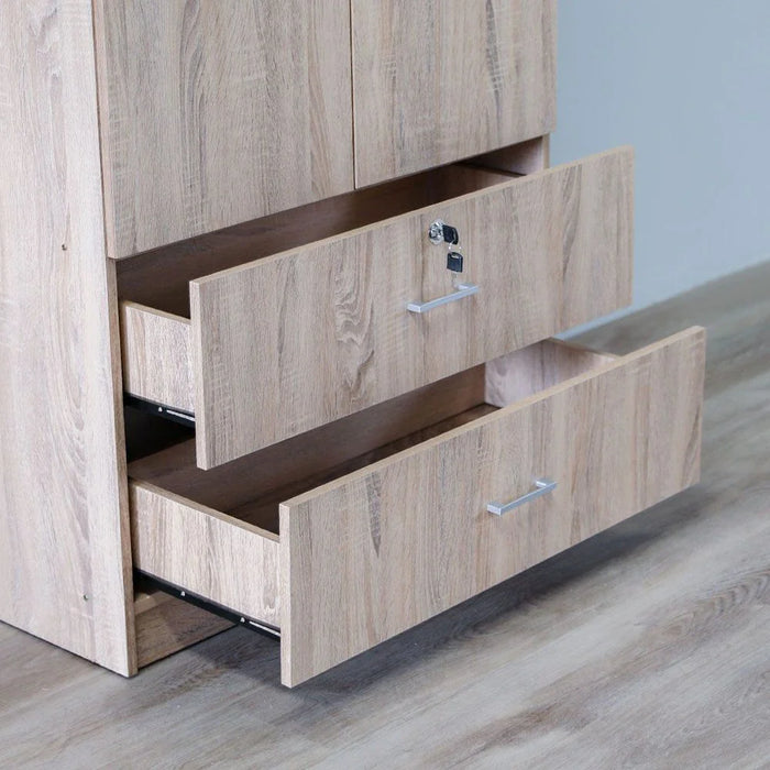 Sante 2 Door + 2 Drawer Wardrobe-Sonoma Oak