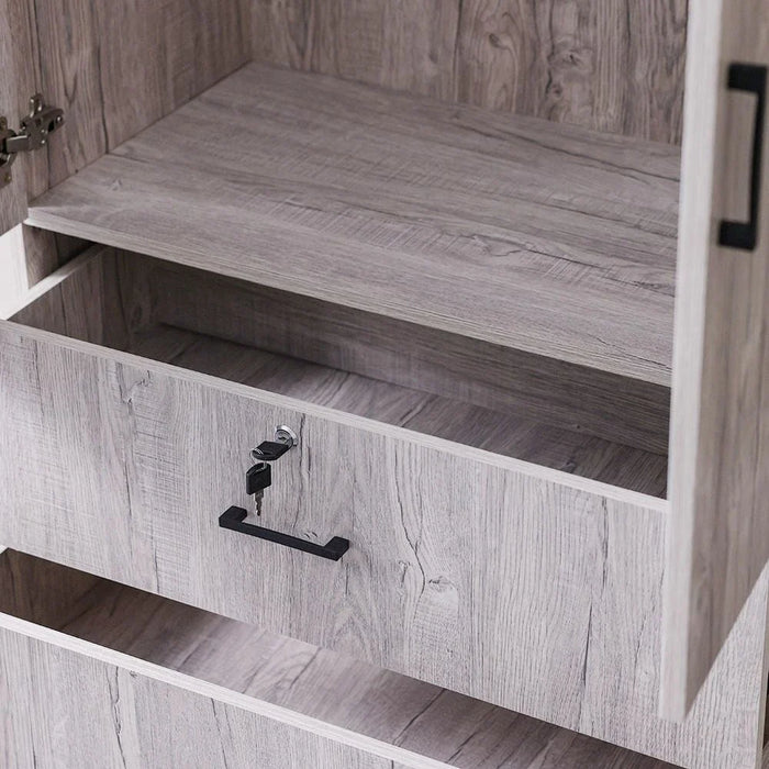 Selva 3 Door + 2 Drawer Wardrobe - White Oak