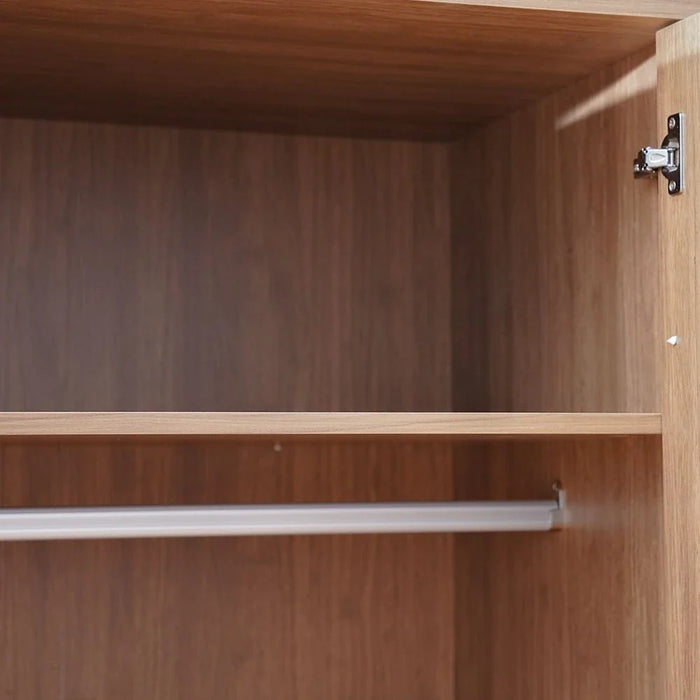 Zirco 3-Door Wardrobe-Brown Oak-With 2-Year Warranty