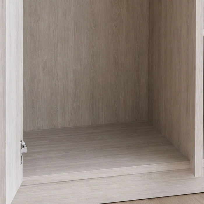 Zirco 3-Door Wardrobe-White Oak-With 2-Year Warranty