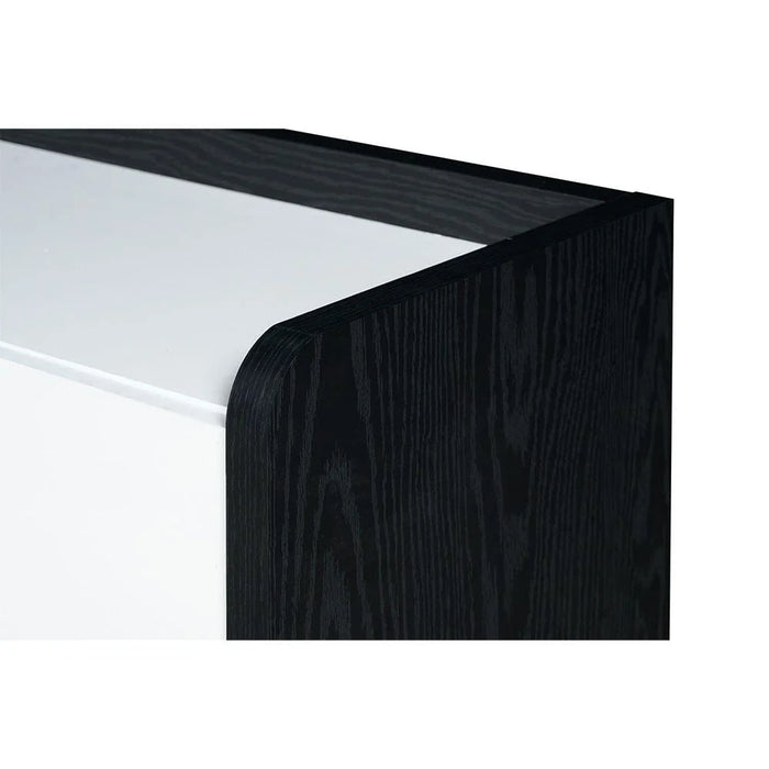 Diamond 3 Drawers Youngdresser-Black+Gloss White