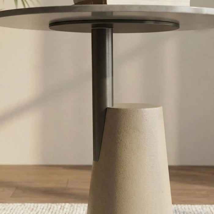Lark Side Table - Grey/Gunmetal Black - With 2-Year Warranty Danube Home