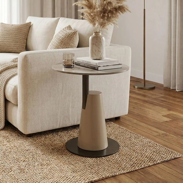 Lark Side Table - Grey/Gunmetal Black - With 2-Year Warranty Danube Home