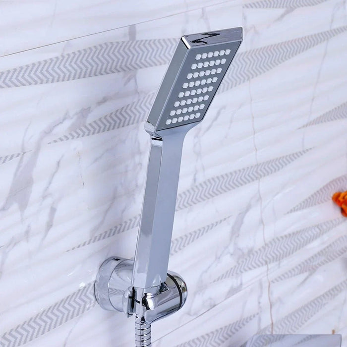 Milano Power Bath Mixer With Shower Set Silver 40x60cm