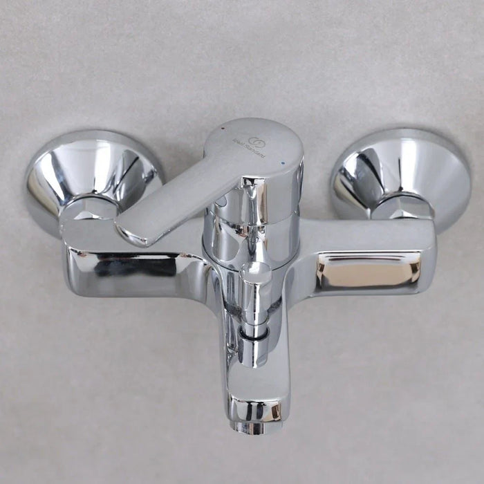 Idealstream Bath Shower Mixer Brass Rain Shower Single Handle Faucet, Handheld Spray Chrome