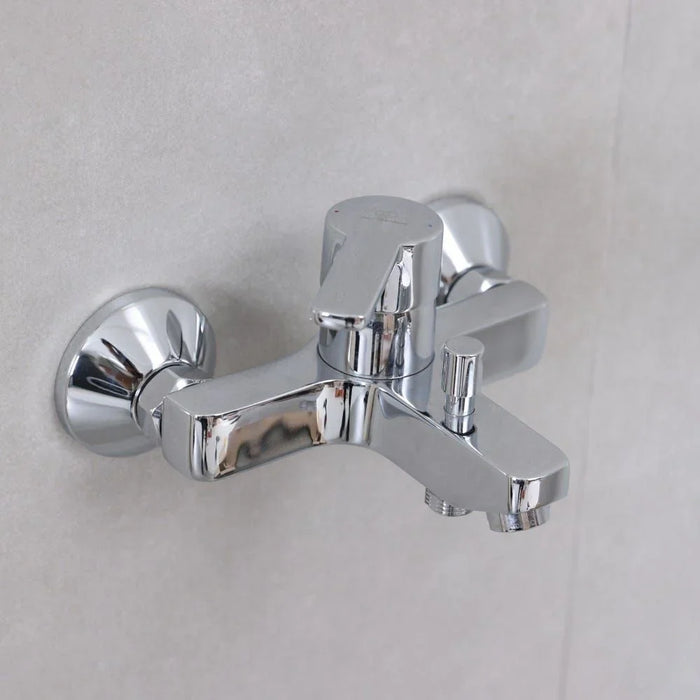 Idealstream Bath Shower Mixer Brass Rain Shower Single Handle Faucet, Handheld Spray Chrome