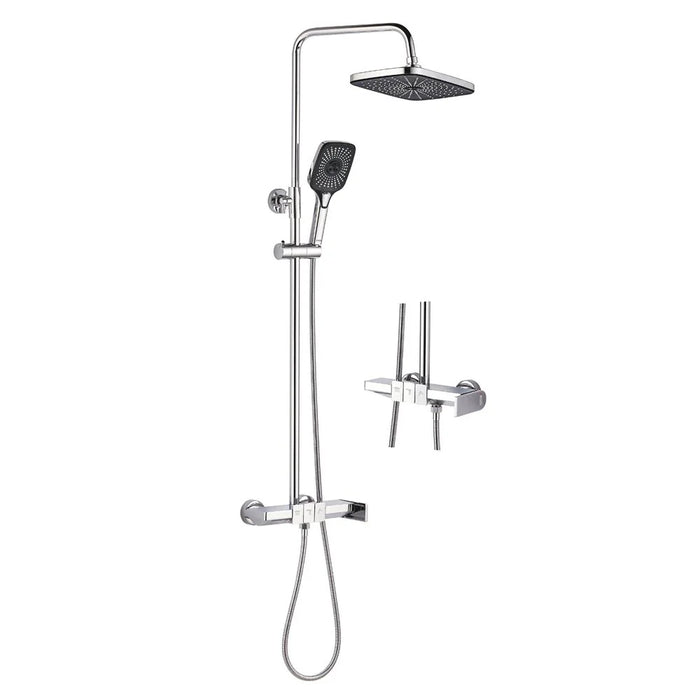 Milano Mila Rain Shower Mixer With Shower Set Chrome Made In China