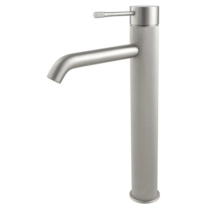 Milano Plus Ciro Art Basin Mixer - Brushed Nickel Finish Wash Basin Tap For Lavatory, Washroom Solid Brass Body Faucet Luxury Toilet Fixtures Bathroom Fixtures