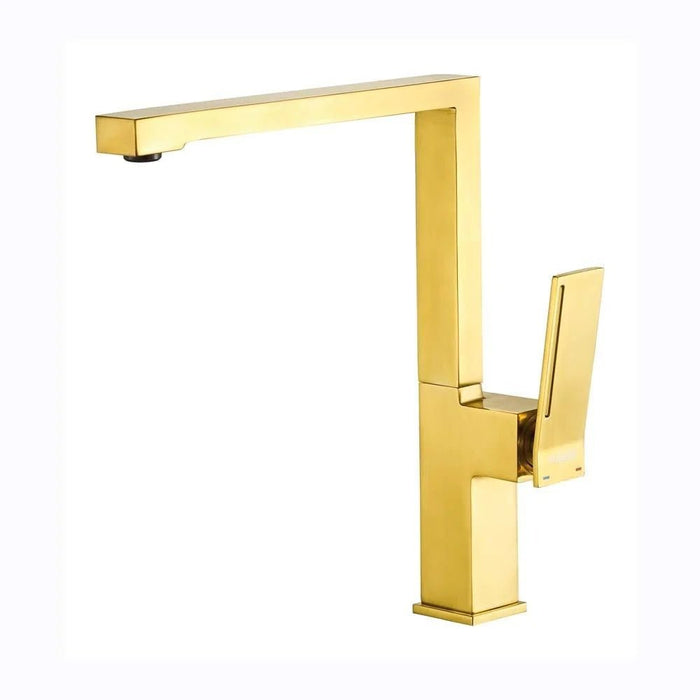 Teriz Sink Mixer Matt Gold Single Handle Sink Mixer And Faucet For Bathroom Commercial Lavatories Toilet Kitchens L 25 x W 7 x H 41 cm