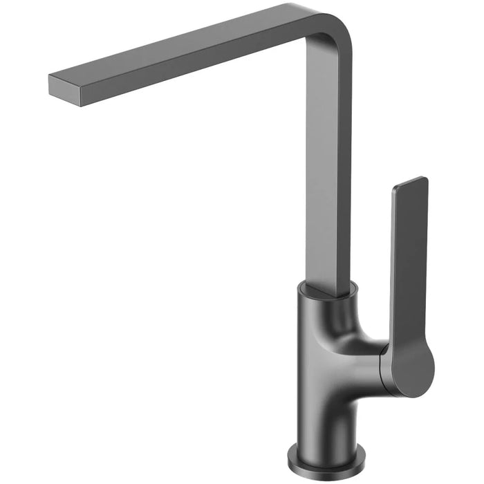 Milano Tella Sink Mixer | Brass Sink Mixer | Kitchen Sink Faucet Tap Mixer For Lavatory Kitchen Sinks - Gray