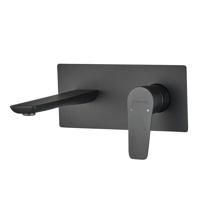 Milano Plus Bayz+ Wall Mounted Basin Mixer Tap with Elegant Design, Durable Brass Construction, Smooth Water Flow Control for Modern Bathrooms Matt Black