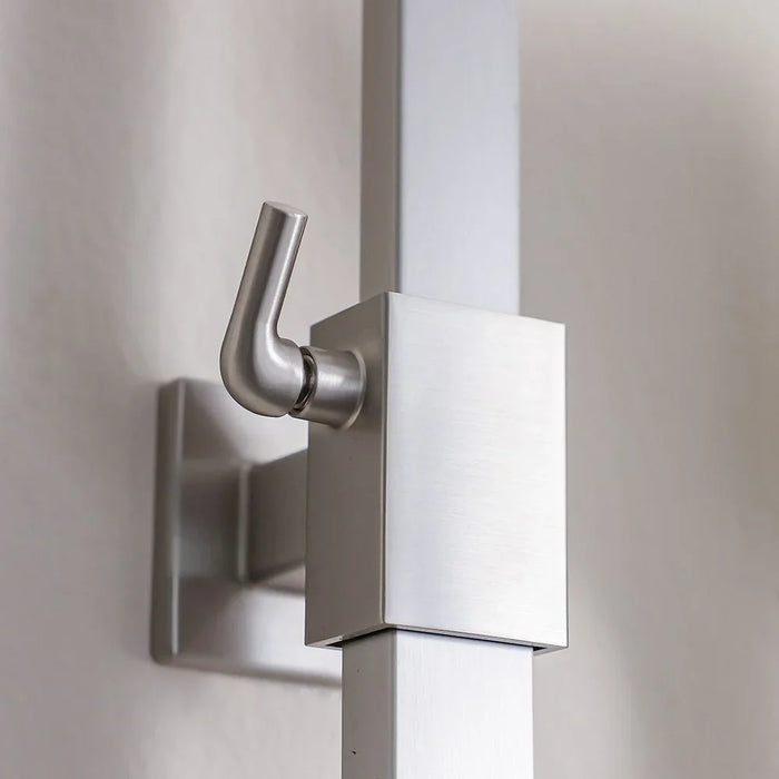 Milano Queen Plus Rain Shower - Brushed Nickel Solid Stainless Steel Pressure Balancing Showerhead Mixer Wall Mounted Rainfall Shower System For Bathroom With Handheld Shower - (38X30X135) Cm