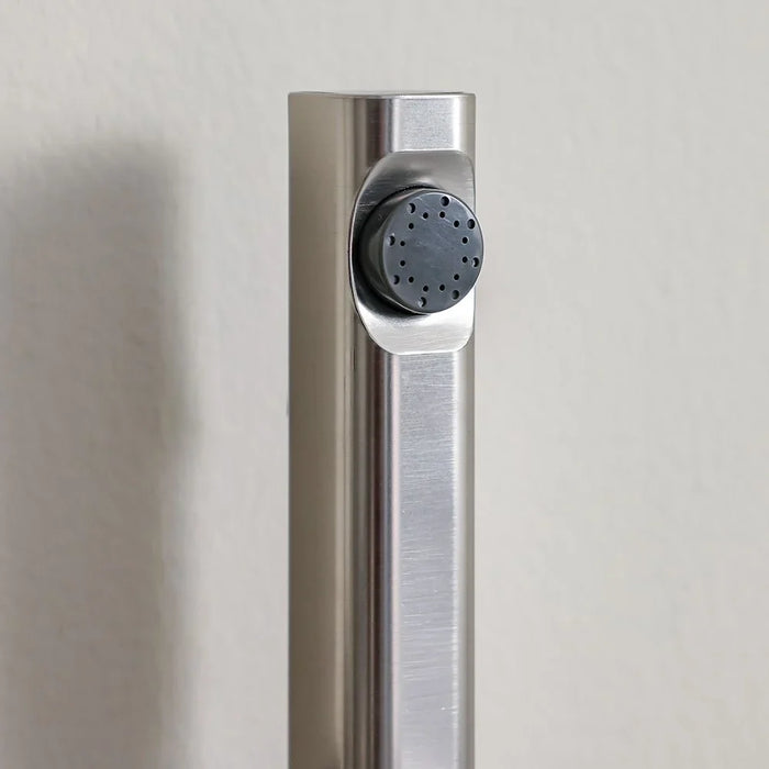 Milano Queen Plus Rain Shower - Brushed Nickel Solid Stainless Steel Pressure Balancing Showerhead Mixer Wall Mounted Rainfall Shower System For Bathroom With Handheld Shower - (38X30X135) Cm
