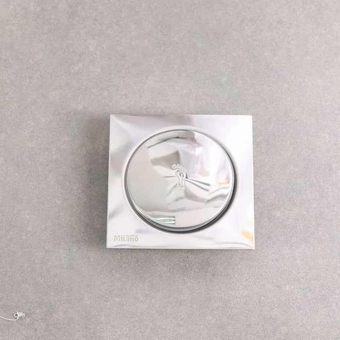 Florance Floor Drain Push Type Silver 15x15cm