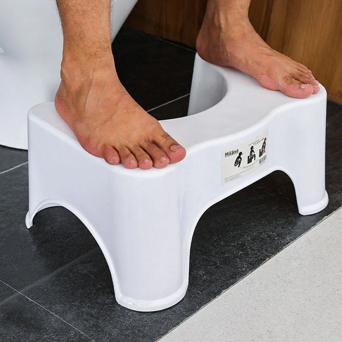 Milano Squatting Stool White 12x20x9inch