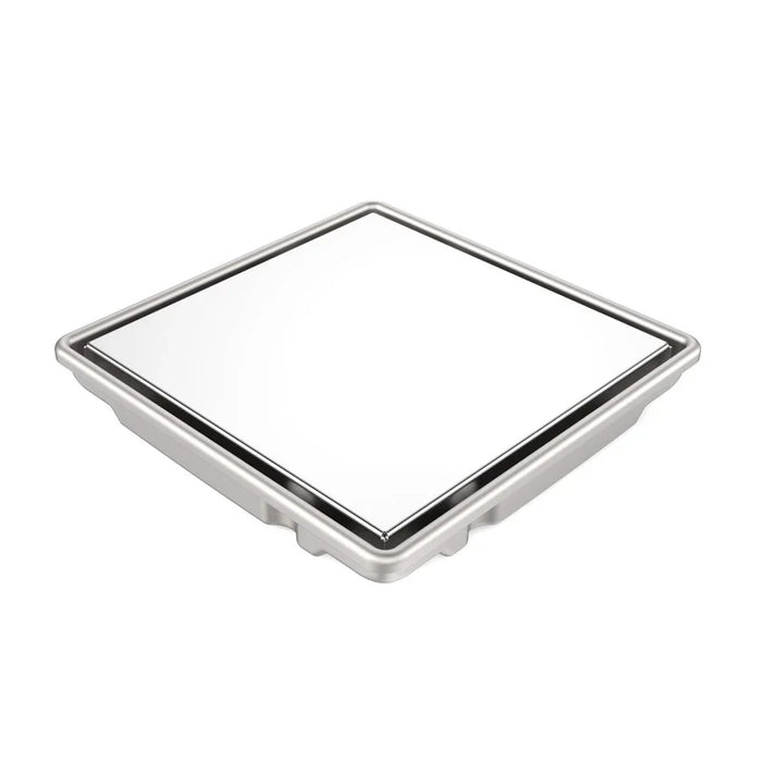Milano Concealed Floor Drain - Stainless Steel 304, 150x150mm, 4" Drain Diameter, Chrome Finish, Sanitary Bath Valves & Drains, 5 Year Warranty