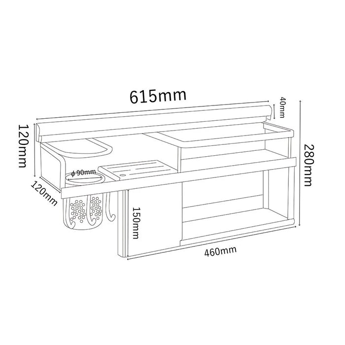 Milano Luxe Duoline Kitchen Rack Pro BM030 - Sanitary Stainless Steel, Grey, 28x61x15 cm, 2 Kg, DIY Kitchen Storage Solution, 1 Year Warranty - Ideal for Modern Kitchens
