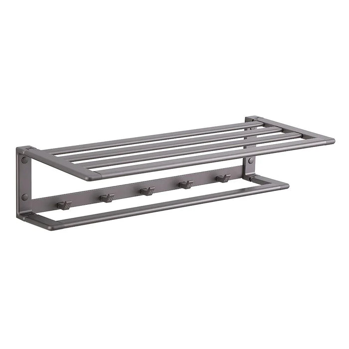 Milano Luxe Towel Rack, Grey, Stainless Steel, For Bathroom