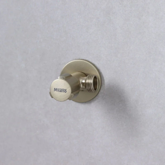 Milano Omega Angle Valve Matt Gold