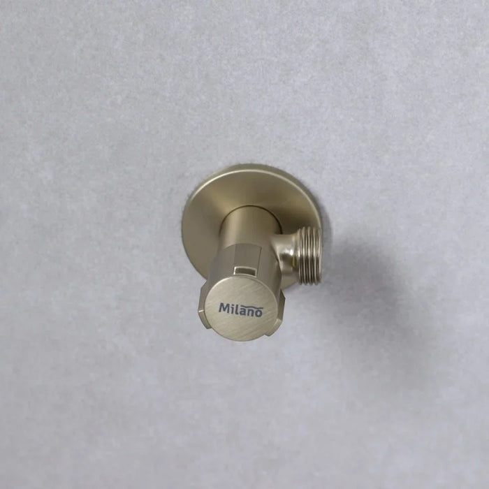 Milano Omega Angle Valve Matt Gold