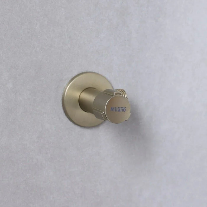 Milano Omega Angle Valve Matt Gold