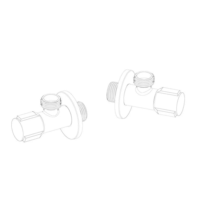 Milano Omega Angle Valve Matt Gray