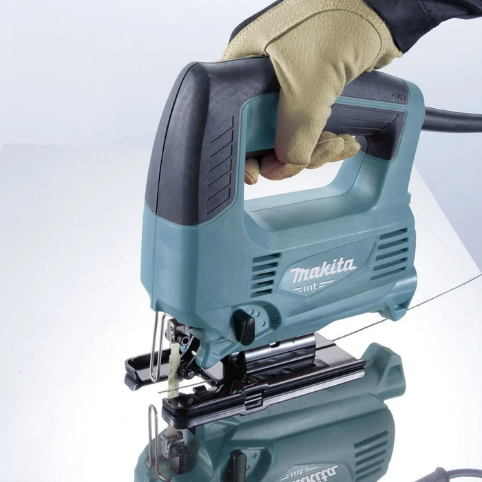 MT Blue Series Jig Saw 450W M4301B-Combo with Free 2X Jigsaw Blade Set - Durable Metal Cutter, Self Installation, 1 Year Warranty - Ideal for Hardware Projects!