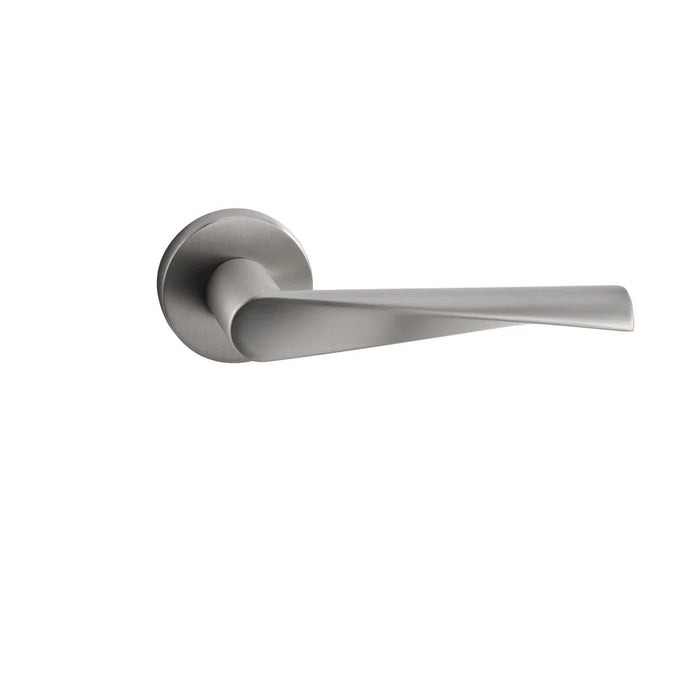 Milano Door Handle Matte Nickel Rosette Handle ZA Torin 72L-739