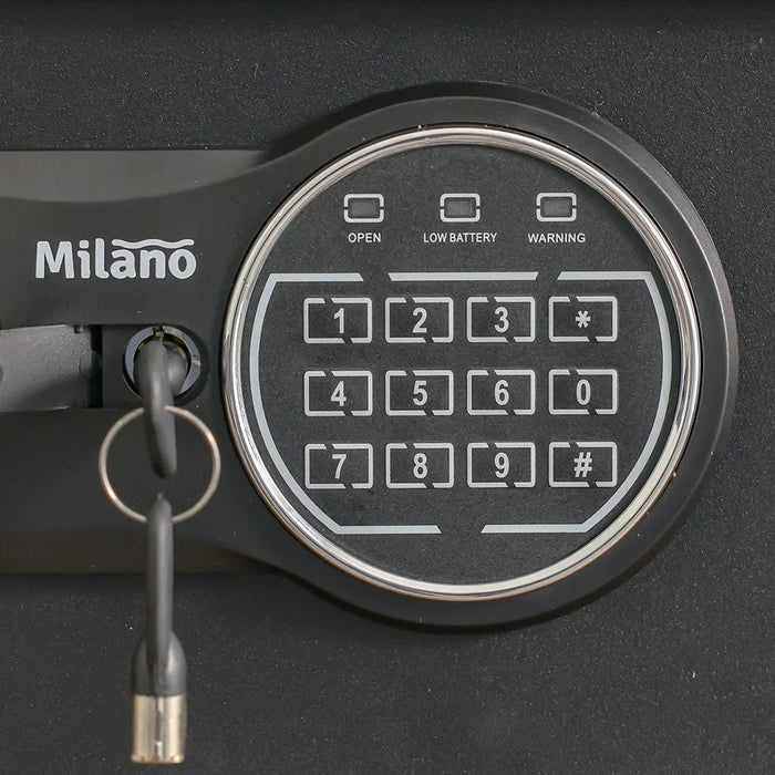 Milano James Safe 8.5L (200X310X200Mm-1/3Mm) Black Digi Panel