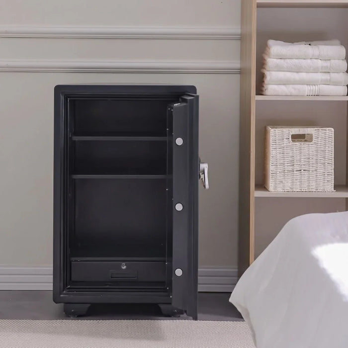 Milano Fireproof Safe with Fingerprint Lock - 920x600x570mm, Alloy Steel, 188kg, 1 Year Warranty, Secure Storage for Valuables, No Installation Required