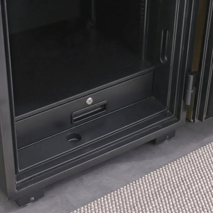 Milano Fireproof Safe with Fingerprint Lock - 920x600x570mm, Alloy Steel, 188kg, 1 Year Warranty, Secure Storage for Valuables, No Installation Required