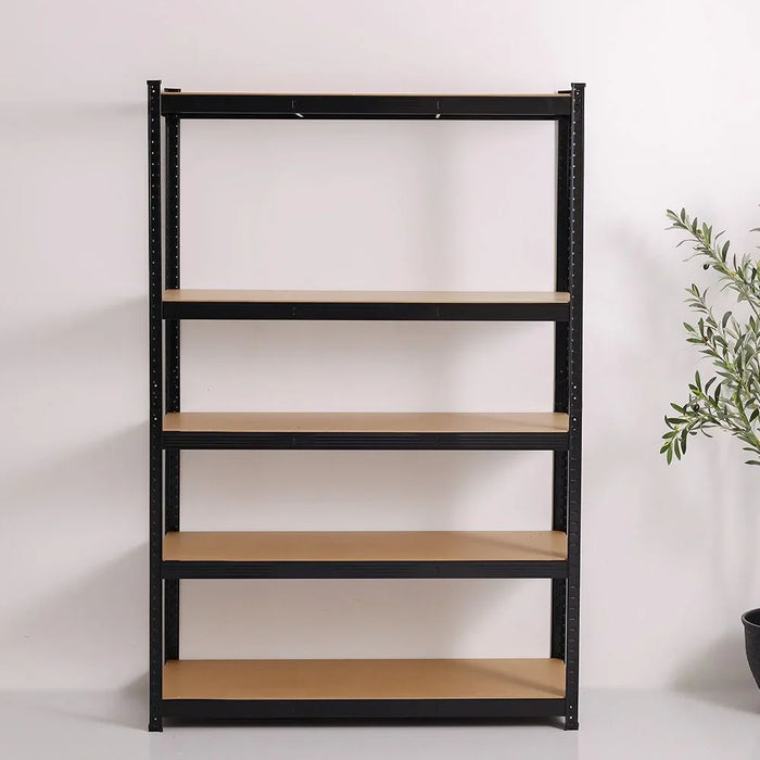Milano 5 Layer Steel Shelf Adjustable Garage Storage Utility Rack Heavy Duty Shelves Organization Multipurpose Shelf Warehouse Basement Kitchen Living Room pantry With Mdf Board (120X45X180) 250Kgx5