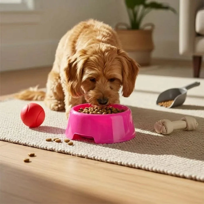 Milano Non-Slip Pet Bowl for Dogs & Cats – Durable Food & Water Feeder Dish, Easy to Clean, Anti-Skid Base, Ideal for Puppies, Small & Large Pets 13.5X4.8Cm
