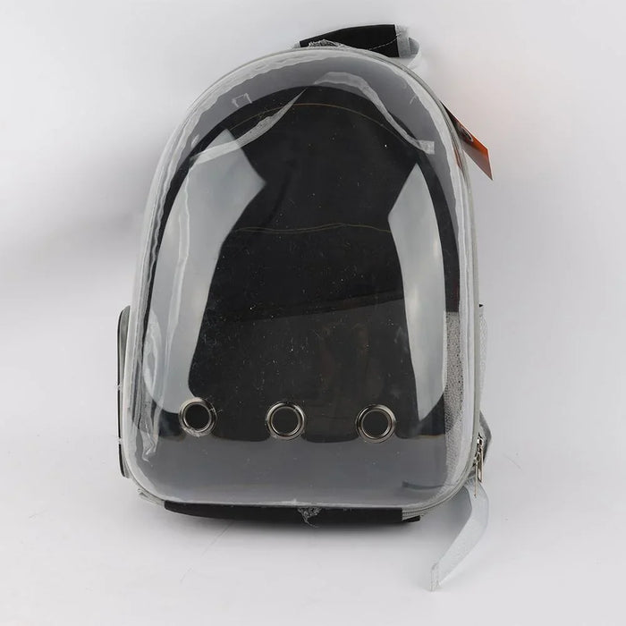 Space Capsule Pet Backpack Carrier for Cats & Small Dogs – Breathable Transparent Dome Design, Ventilated Travel Bag with Shoulder Straps for Outdoor, Hiking & Vet Trips  L32XW26XH41Cm