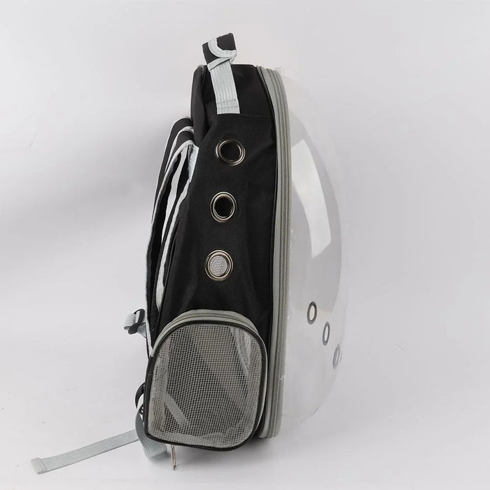 Space Capsule Pet Backpack Carrier for Cats & Small Dogs – Breathable Transparent Dome Design, Ventilated Travel Bag with Shoulder Straps for Outdoor, Hiking & Vet Trips  L32XW26XH41Cm