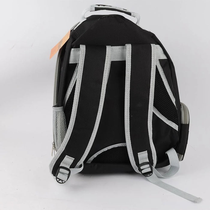 Space Capsule Pet Backpack Carrier for Cats & Small Dogs – Breathable Transparent Dome Design, Ventilated Travel Bag with Shoulder Straps for Outdoor, Hiking & Vet Trips  L32XW26XH41Cm