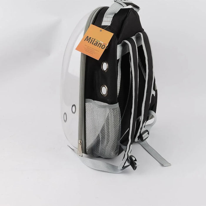 Space Capsule Pet Backpack Carrier for Cats & Small Dogs – Breathable Transparent Dome Design, Ventilated Travel Bag with Shoulder Straps for Outdoor, Hiking & Vet Trips  L32XW26XH41Cm