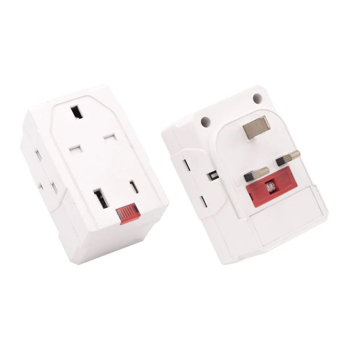 Milano EU Socket Adaptor With USB A And USB C AU012 White, 2.4A Travel Charging Plug