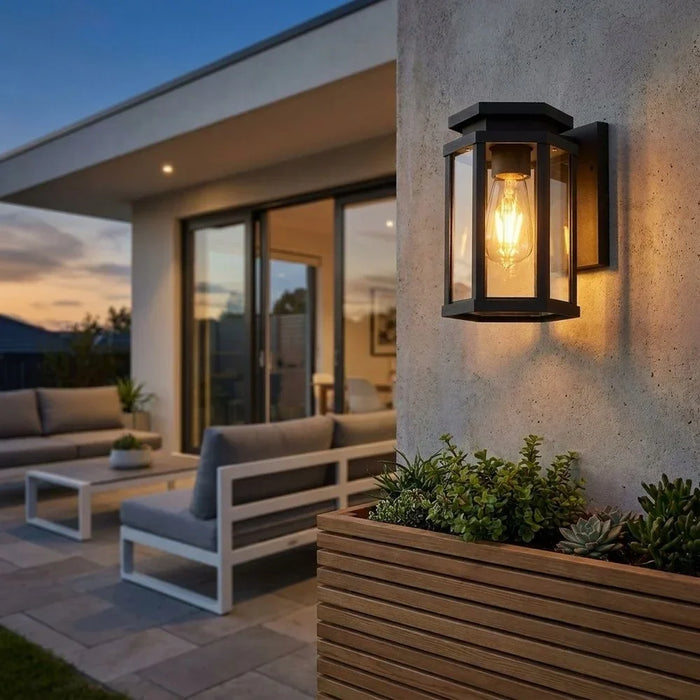 Outdoor Wall Light Black for Garden Patio