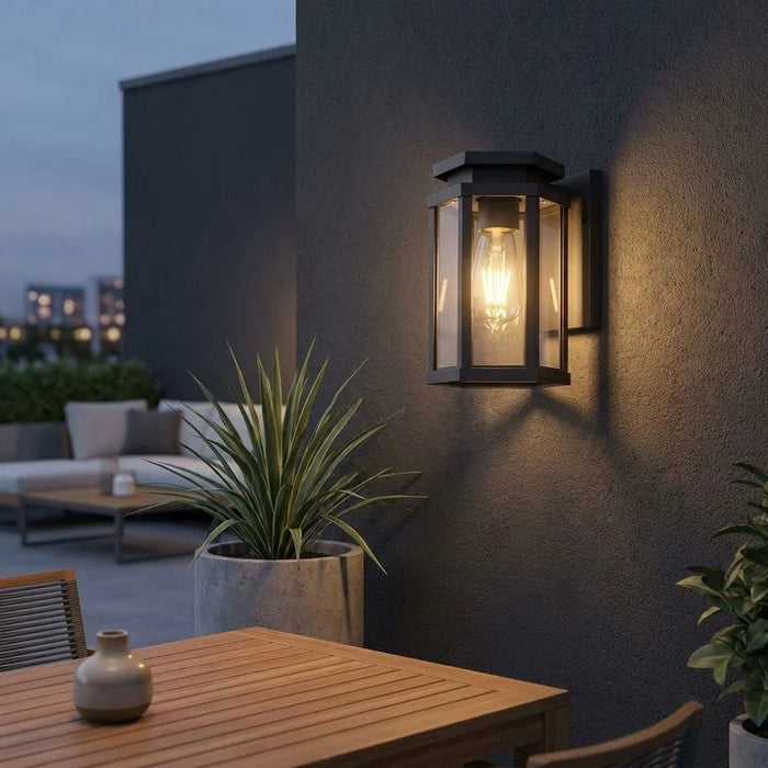 Outdoor Wall Light Black for Garden Patio